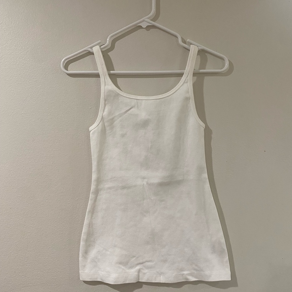Ruff Hewn White Tank Top 97% cotton